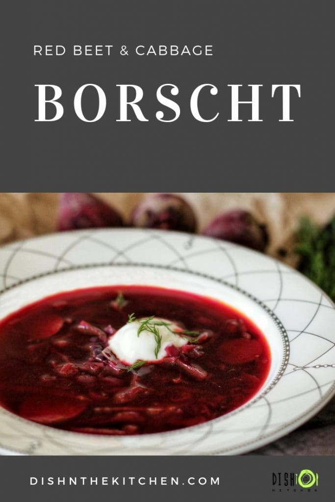 Beauty is in the eye of the beet holder. Whip up this stunning Red Beet and Cabbage Borscht for those late night Autumn family dinners. It's absolutely dill-icious! #borscht #soup #beets