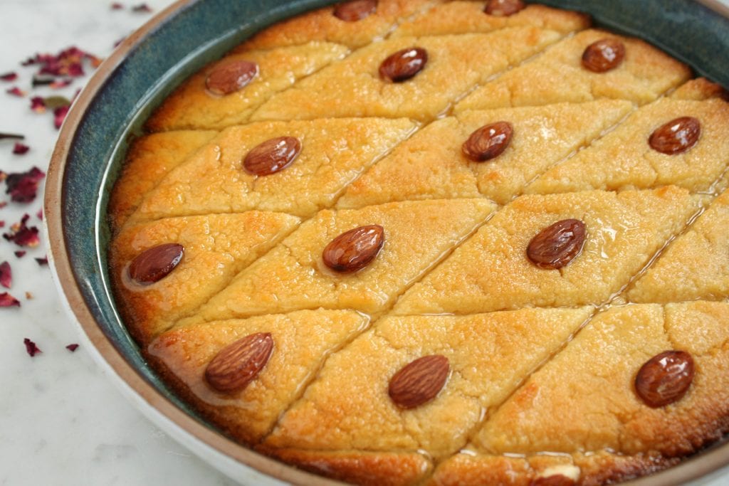 Basbousa Semolina Cake | my jerusalem kitchen