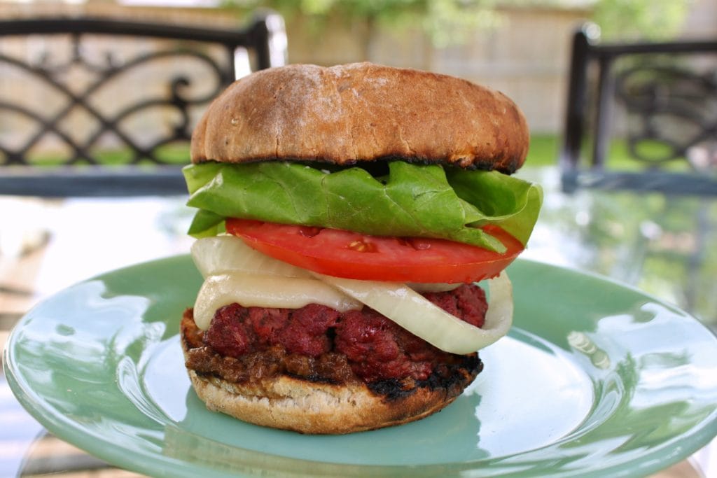 The Ultimate Backyard Smoked Bison Burger for your hot summer night barbecue #barbecue #smokedburger #bisonburger #burger